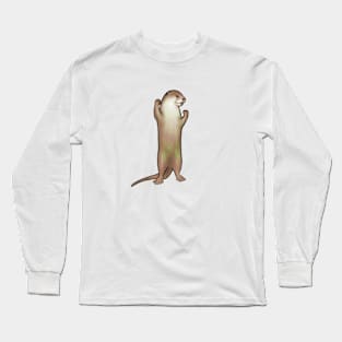 Otter Cheering Long Sleeve T-Shirt